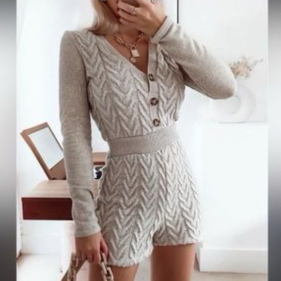 Zara Cable Knit Romper - Picture 1 of 3
